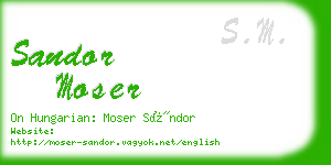 sandor moser business card